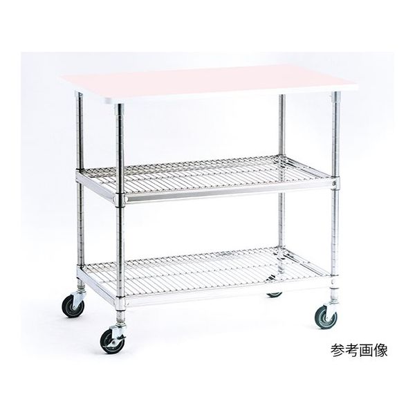 キャニオン ミニワークテーブル(天板ベビーピンク色) WT12A-S4607P 1台 63-7095-11（直送品）