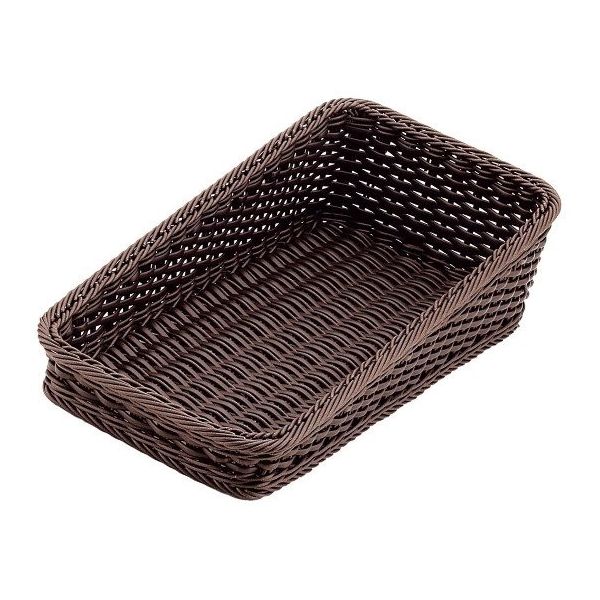 アズワン PPラタン ベーカリーバスケット 斜め20型 ダークブラウン BBーK4020ーDBR 63-7151-51 1個（直送品）