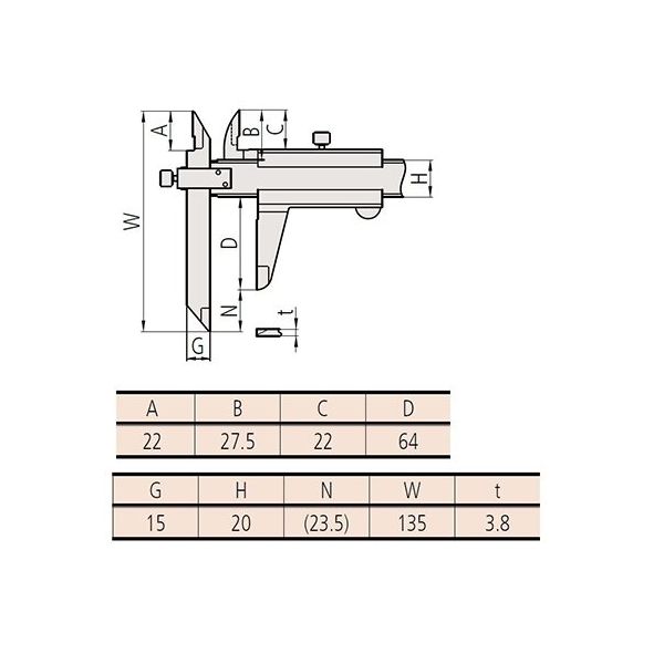 アズワン オフセットノギス 536ー103 中国語版校正証明書付 NT10-30 1個 63-7265-26-57（直送品）