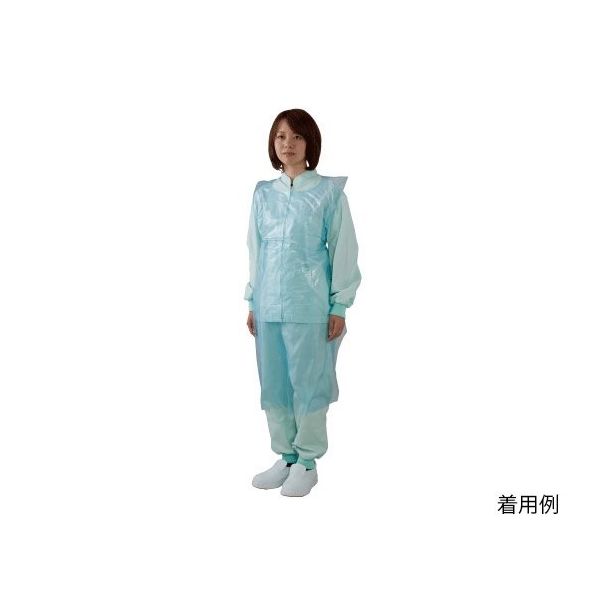 川西工業 ガードファインエプロンアルファ 80枚入 ブルー 4448 1箱(80枚) 63-7944-34（直送品）