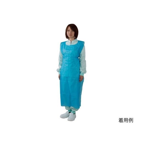 川西工業 ポリエチエプロンスタンダード 50枚入 ブルー M 4441 1パック(50枚) 63-7944-39（直送品）