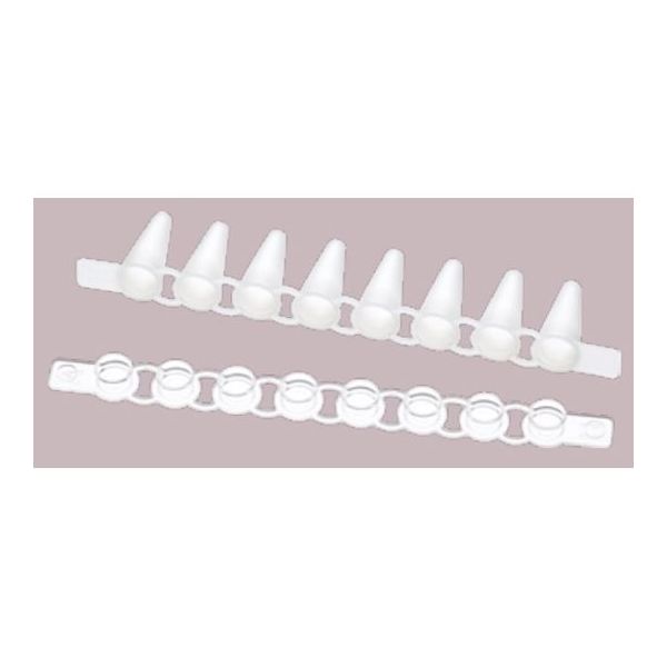 Fast PCRチューブストリップ 0.1mL & フラットキャップストリップ 0030 124.910 1式(120セット)（直送品）