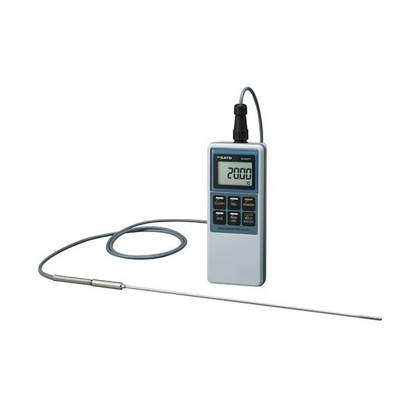 佐藤計量器製作所 JCSS校正証明書付 精密型デジタル標準温度計/低温センサ(スリーブ)付き SK-810PT/S810PT-50 1式（直送品）