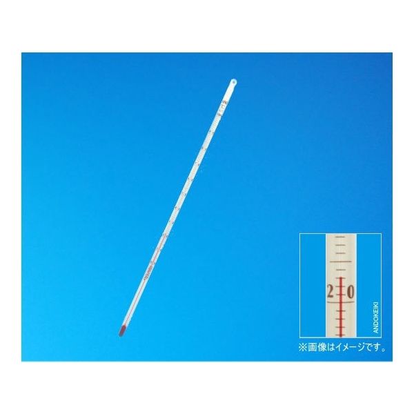 安藤計器製工所 赤液棒状温度計 ー20～200℃（1℃） 全没 1-23-13 1本 64-0705-25（直送品）