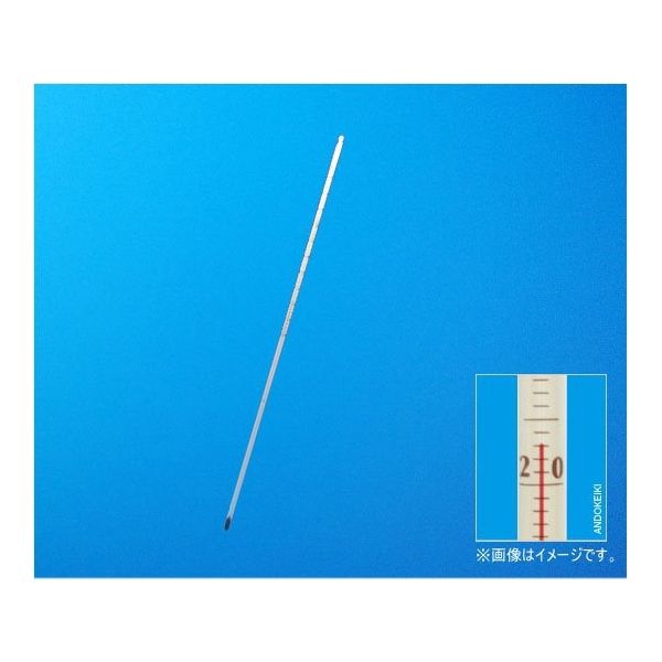 安藤計器製工所 足長赤液棒状温度計 0~150°C(1°C) 全長1200mm 1-40-2 1本 64-0706-84（直送品） 5,519円