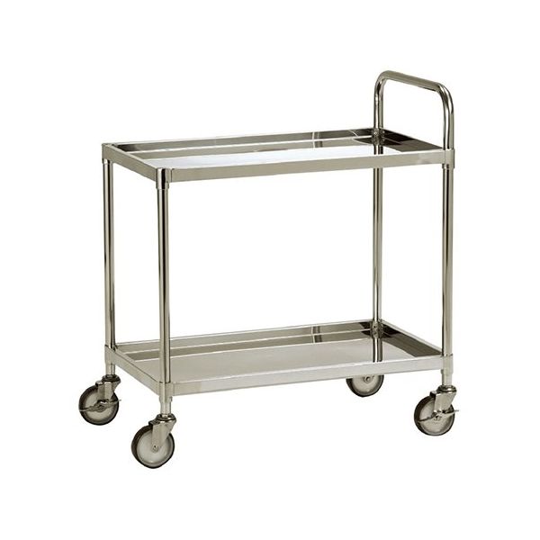 テックサス ステンレスワゴン 2段タイプ WG2-U9060E 1台 64-0786-32（直送品）