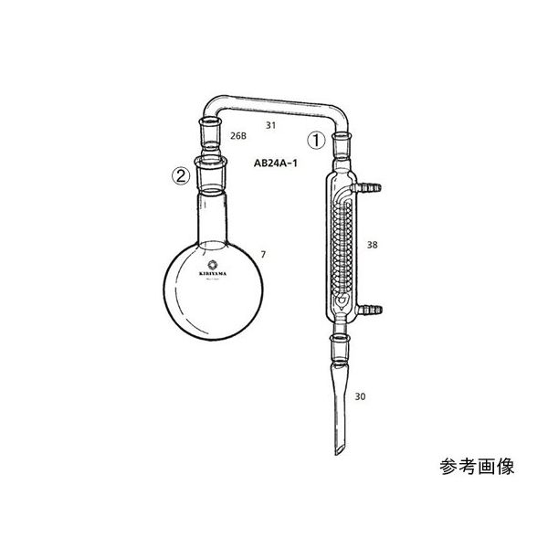 桐山製作所 低沸点用蒸留装置 AB24A-1-2 1セット 64-1060-28（直送品）