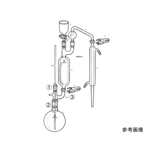 桐山製作所 キュルダール水蒸気蒸留装置 AB24D-1-3 1セット 64 桐山製作所 キュルダール水蒸気蒸留装置 AB24D-1-3 1セット 64