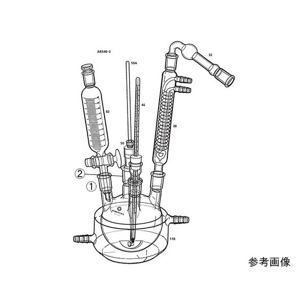 桐山製作所 ジャケット付フラスコ反応装置 AB54B-2-3 1セット 64-1063-83（直送品）