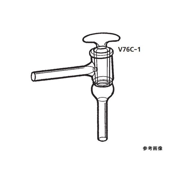 桐山製作所 真空コック(L型) V76C-1-2 1個 64-1065-76（直送品）