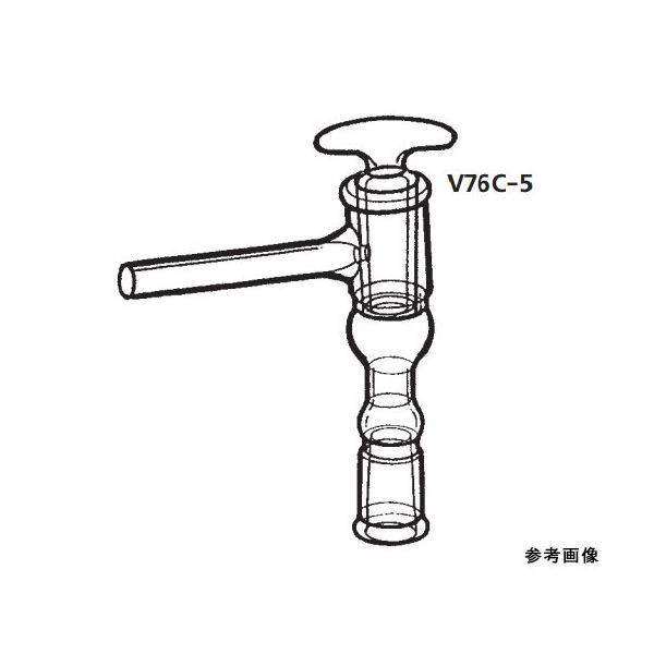 桐山製作所 真空コックメスジョイント付L型 V76C-5-1 1個 64-1065-87（直送品）