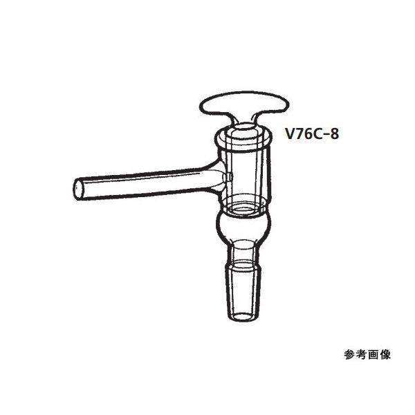 桐山製作所 真空コックオスジョイント付L型 V76C-8-1 1個 64-1065-96（直送品）