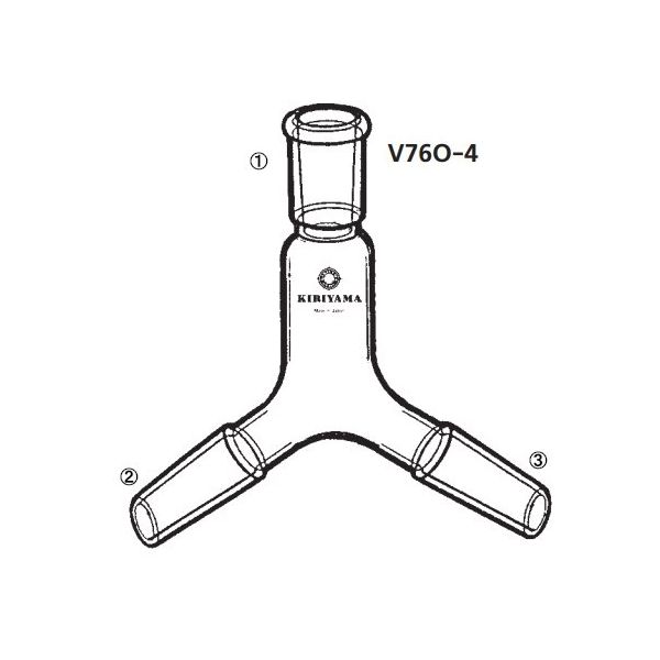 桐山製作所 Y字管 V76O-4-1 1個 64-1066-42（直送品）
