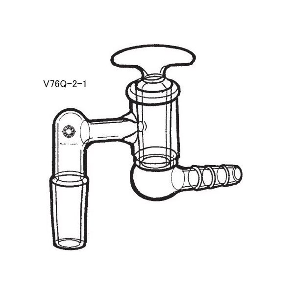 桐山製作所 アダプター（真空コック付） V76Q-2-1 1個 64-1066-55（直送品）