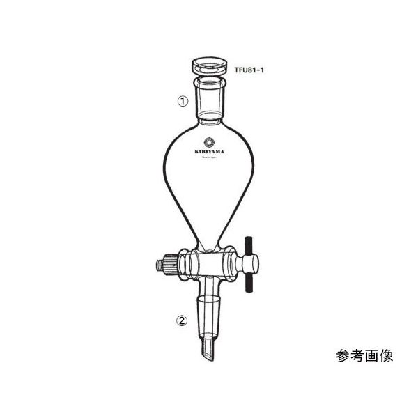 桐山製作所 フッ素樹脂栓接続型分液ロート(ヘルツ型) TFU81-1-4 1個 64-1068-10（直送品）