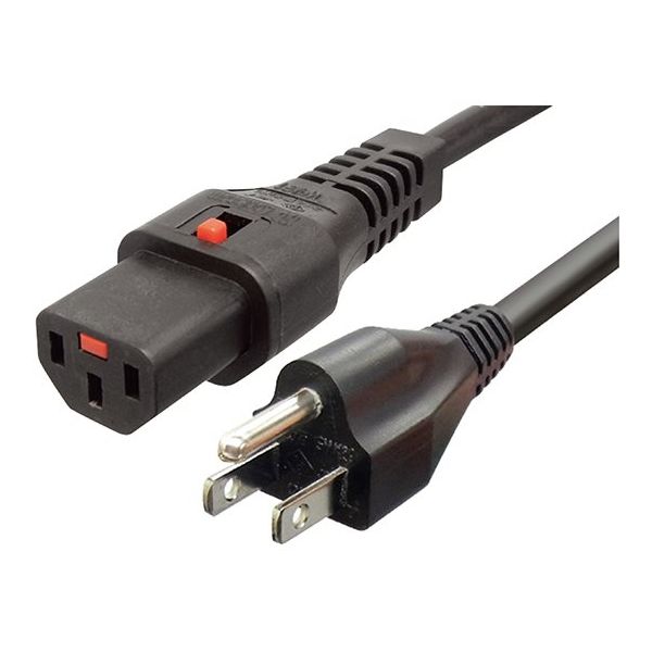 エイム電子 ロック電源ケーブル 2m APW12-5-15/C13LK-02 1本 64-1245-64（直送品）