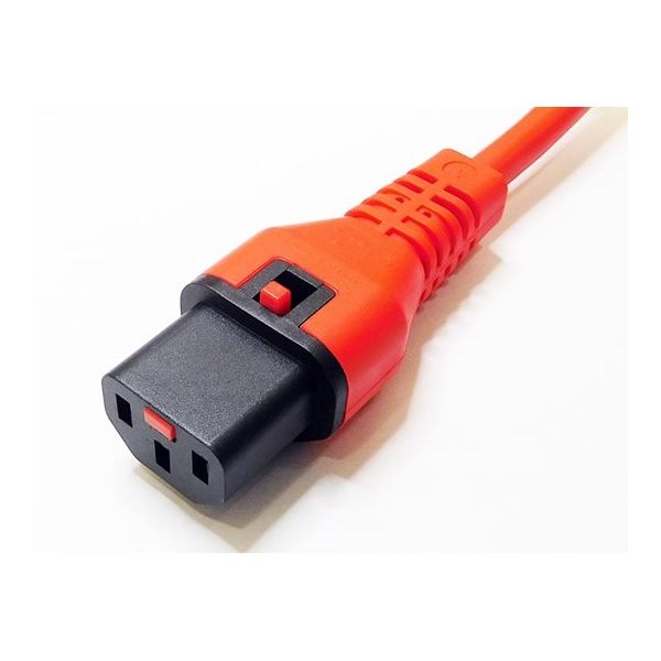 エイム電子 ロック電源ケーブル 0.5m APW12-5-15/C13LK-00.5-RD 1本 64-1245-71（直送品）