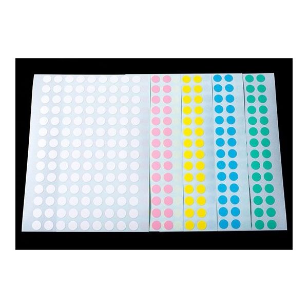 アイシス パステルドットラベル 5色ミックス 8mmφ MPDL08SM 1袋(1260色) 64-2326-39（直送品）