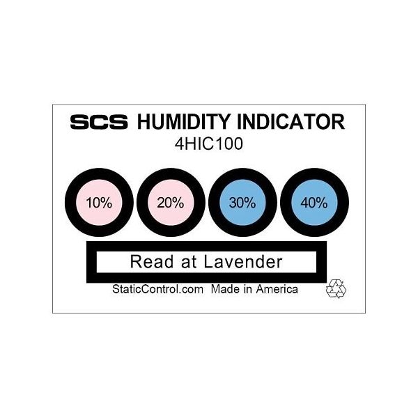 DESCO JAPAN 湿度表示カード 10%ー20%ー30%ー40% 100枚 4HIC100 1セット(100枚) 64-2944-78（直送品）