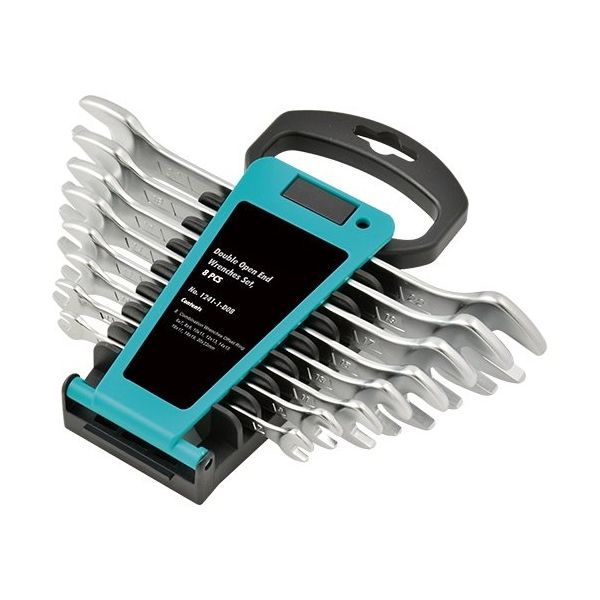 ジーネット 両口スパナ8本セット 1241-1-D08 1組 64-3265-94（直送品）