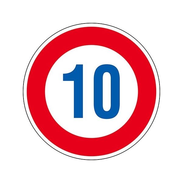 日本緑十字社 道路標識(構内用) 制限速度10キロ 道路323-10K(AL) 反射タイプ アルミ製 133671 1枚（直送品）