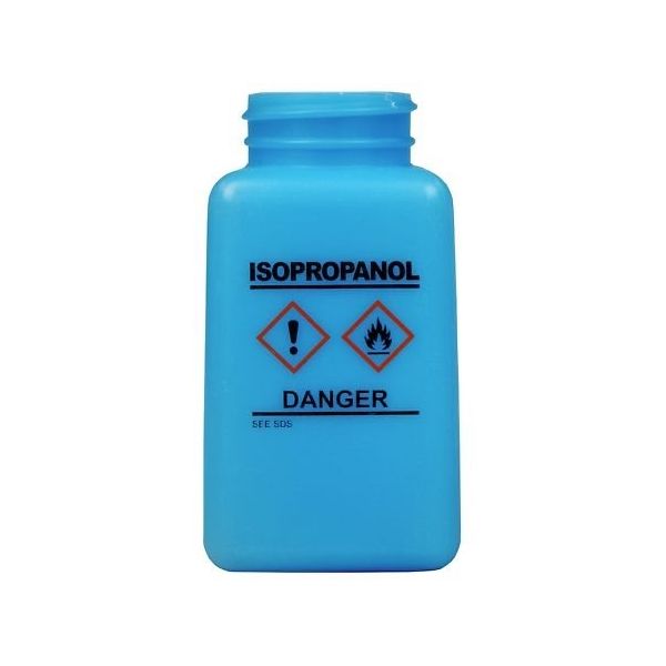 DESCO JAPAN 静電気拡散性 ボトルのみ 青 GHS表示 HDPE 「ISOPROPANOL」と印刷 35736 1個（直送品）