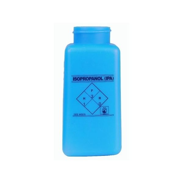 DESCO JAPAN 静電気拡散性ボトル ボトルのみ 青 HDPE 「IPA」の印刷 35264 1個 64-2943-83（直送品）