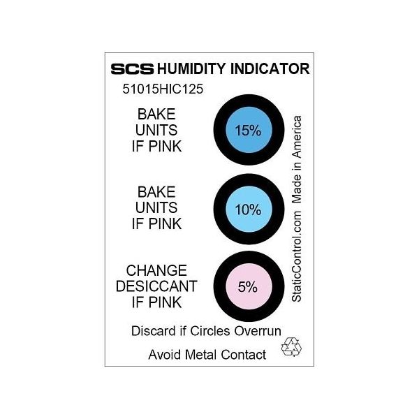 DESCO JAPAN 湿度表示カード 5%ー10%ー15% 51015HIC125 1セット(125枚) 64-2942-23（直送品）