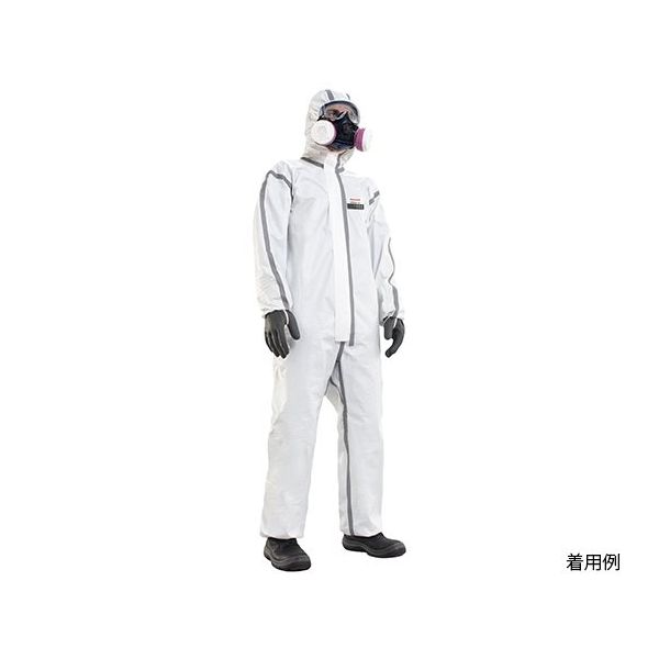 ハネウェル 防護服 スパセル・C4(ダイオキシン 除染 感染対応用) ホワイト XXL 4500601 1箱(25着) 63-9660-58（直送品）