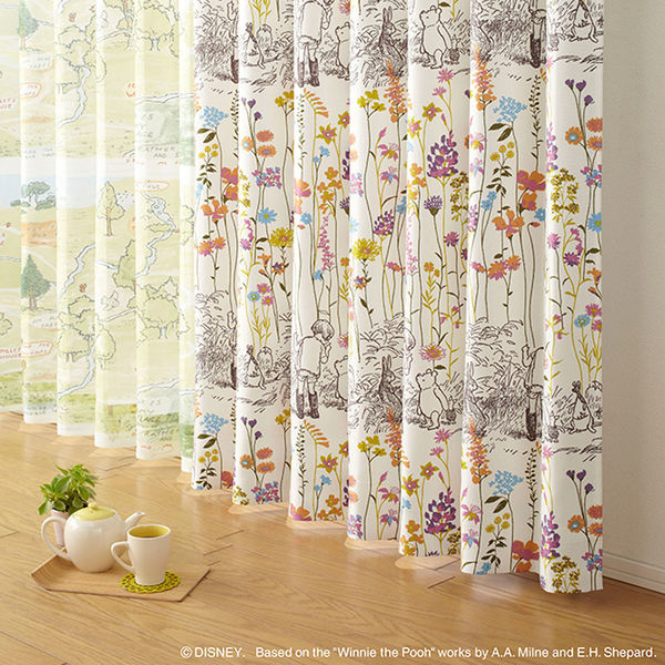 スミノエ DISNEY セミオーダー カーテン プー ガーデンプレイス 1800×1000mm ピンク １セット(2枚入)（直送品） 25,560円