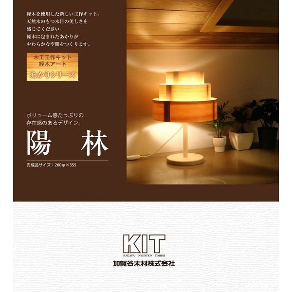 加賀谷木材 木工工作キット 照明 陽林 201095 1個（直送品）