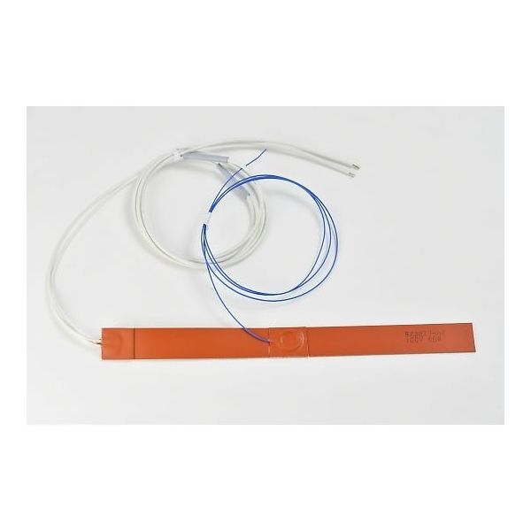 シリコンラバーヒーター 【熱電対10m、リード線延長10m】 100V 60W 25mm×300mm SR100-60-25-300-K10（直送品）