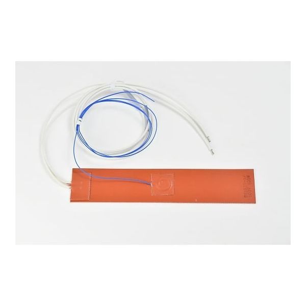 シリコンラバーヒーター 【熱電対3m、リード線延長3m】 100V 100W 50mm×250mm SR100-100-50-250-K3（直送品）