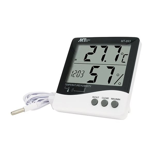 マザーツール デジタルデカ文字温湿度計(IN/OUT) MT-893 1個 64-3728-94（直送品）