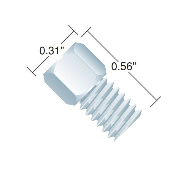 IDEX SSメールナット 1/8'' 1/4ー28(10pk) C-235X 1セット(10個) 64-3954-51（直送品）