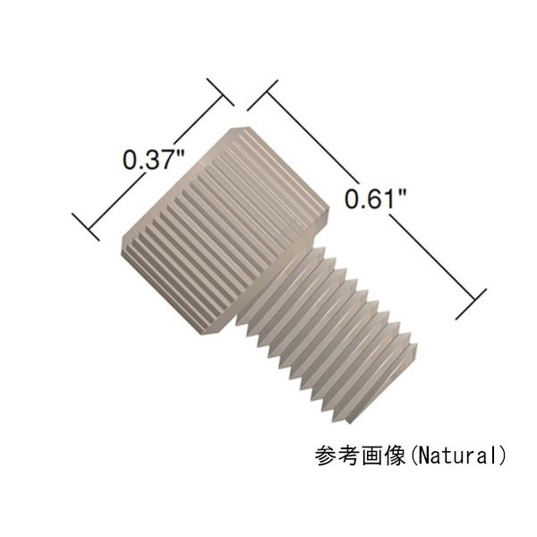 IDEX M6 SHORT MALE NUT 1/8” DELRIN BLACK(10pk) P-307SX 1セット(10個)（直送品）