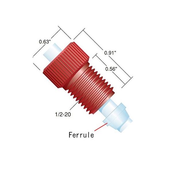 IDEX フランジレス フェラル for 1/4” OD tubing， Natural(10pk) U-650X 1セット(10個)（直送品）