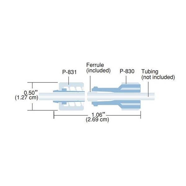 IDEX ルアータイトシステム 1/8”(5pk) P-838 1セット(5個) 64-3956-50（直送品）