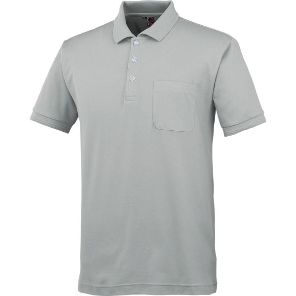 中国産業 1334C's CLUB半袖ポロシャツ（ポケットあり）シルバー4L 1334-26-4L 1枚（直送品）