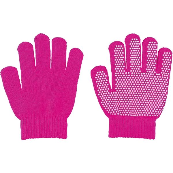 アーテック カラーのびのび手袋 すべり止め付 キッズサイズ 蛍光ピンク 14927 4個（直送品）