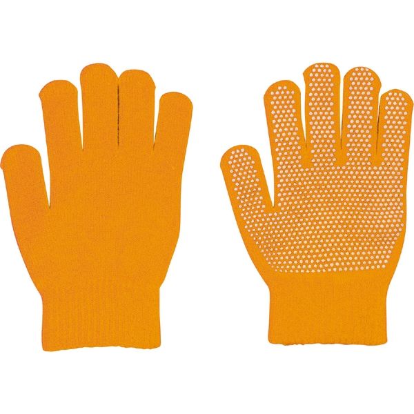 アーテック カラーのびのび手袋 大 すべり止め付 キッズサイズ 蛍光オレンジ 14932 4個（直送品）