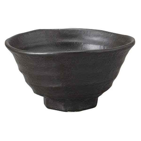 みやび街道 飯碗 新イブシ黒ロクベ型茶碗(小) (4個入) mkd-52403793（直送品）