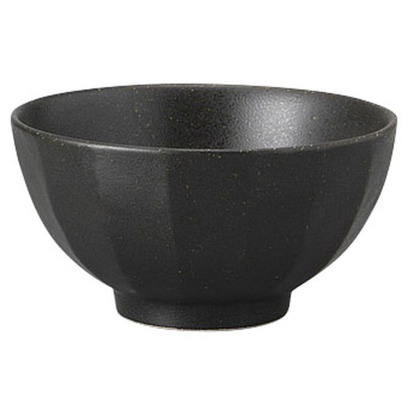 みやび街道 飯碗 色釉黒型入茶碗 (11個入) mkd-53804483（直送品）