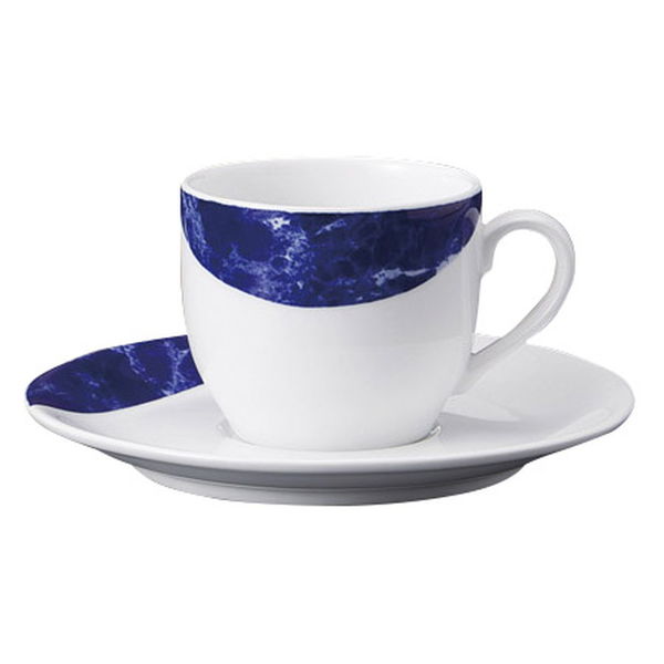 みやび街道 カップ＆ソーサー ダイアセラム(ブルー)コーヒー碗皿 (3個入) mkd-77348373（直送品）