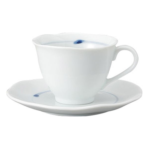 みやび街道 カップ＆ソーサー 点節青白磁コーヒー碗皿 (3個入) mkd-77457323（直送品）