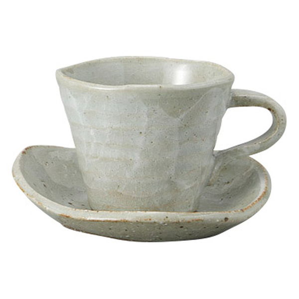 みやび街道 カップ＆ソーサー 白タタキコーヒー碗皿 (3個入) mkd-77757413（直送品）
