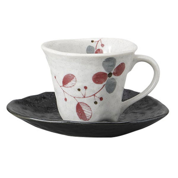 みやび街道 カップ＆ソーサー シアワセコーヒー碗皿(ピンク) (3個入) mkd-77772013（直送品）