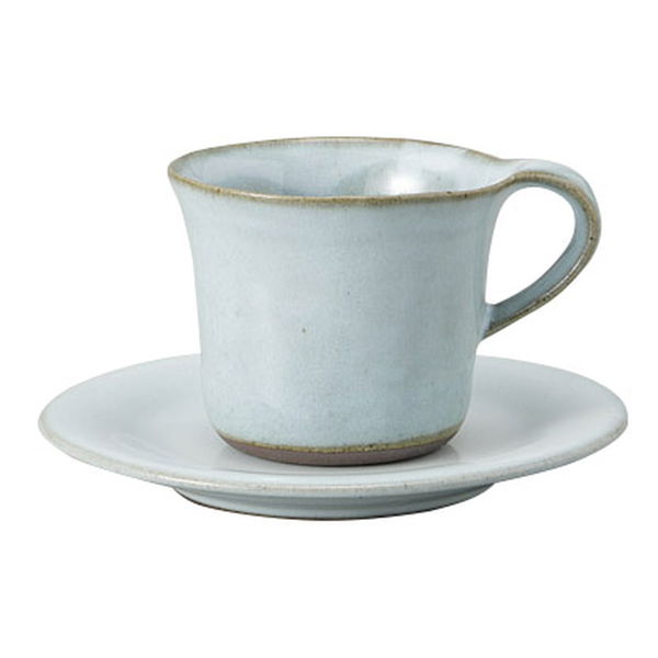 みやび街道 カップ＆ソーサー フローラ白天目コーヒー碗皿 (2個入) mkd-77851323（直送品）