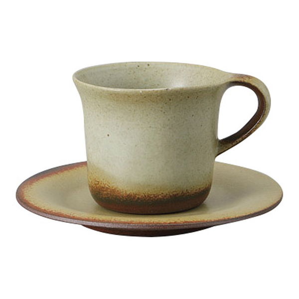みやび街道 カップ＆ソーサー フローラ備前コーヒー碗皿 (2個入) mkd-77857323（直送品）