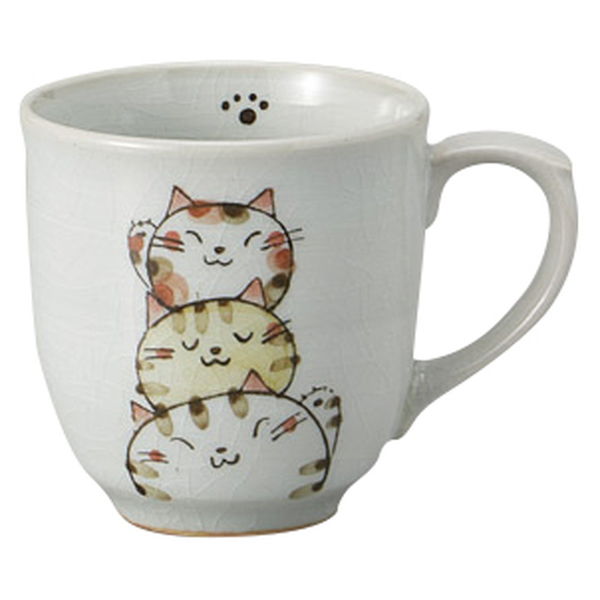 みやび街道 マグカップ トリオ猫 黄マグ (3個入) mkd-78136083（直送品）